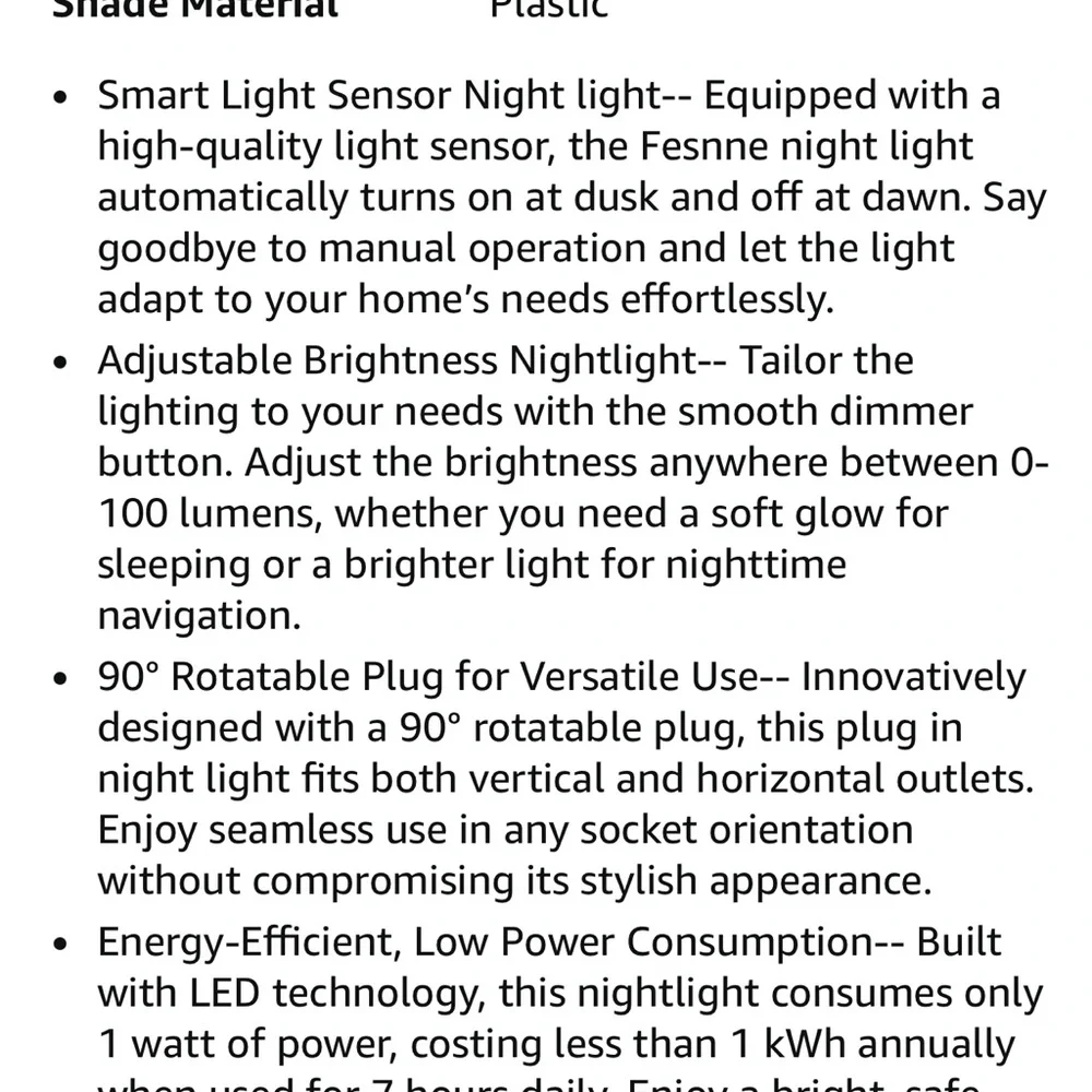 Cream Night Light Plug-In Set